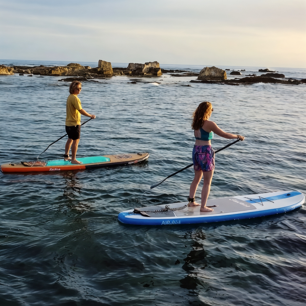 Wooden Menace 11’2 Inflatable Paddleboard with Seat – Extra Stability SUP