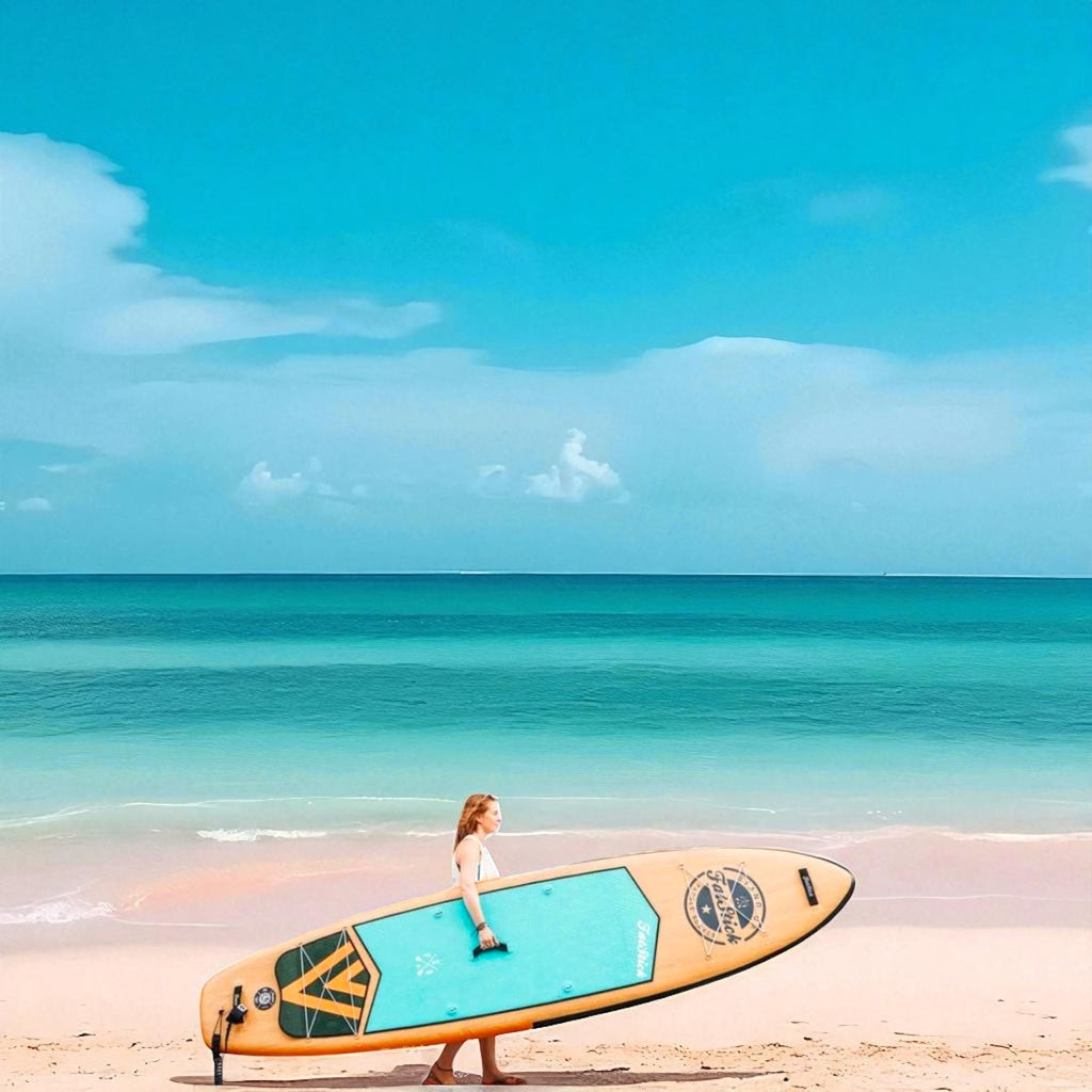 Wooden Menace 11’2 Inflatable Paddleboard with Seat – Extra Stability SUP