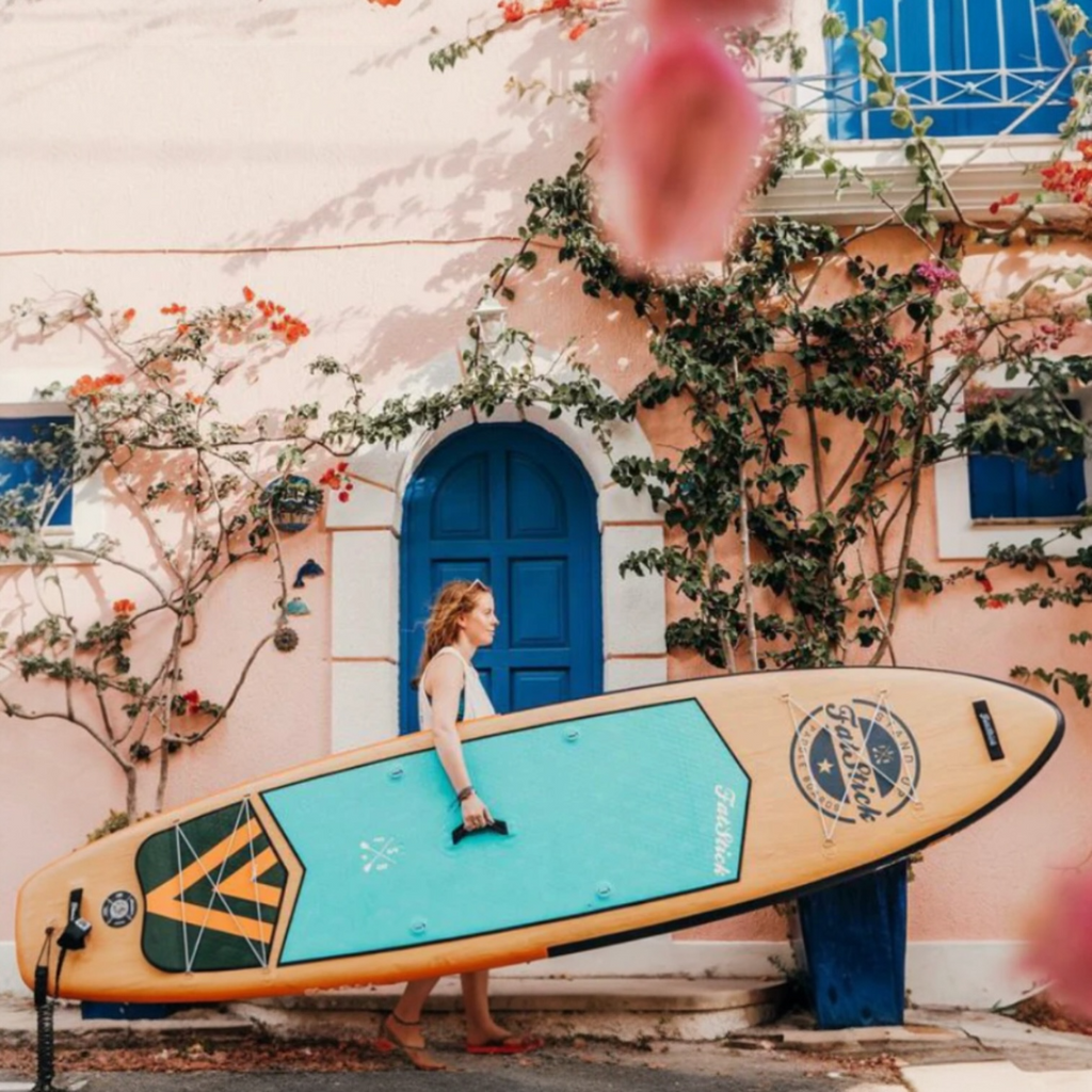 Wooden Menace 11’2 Inflatable Paddleboard with Seat – Extra Stability SUP