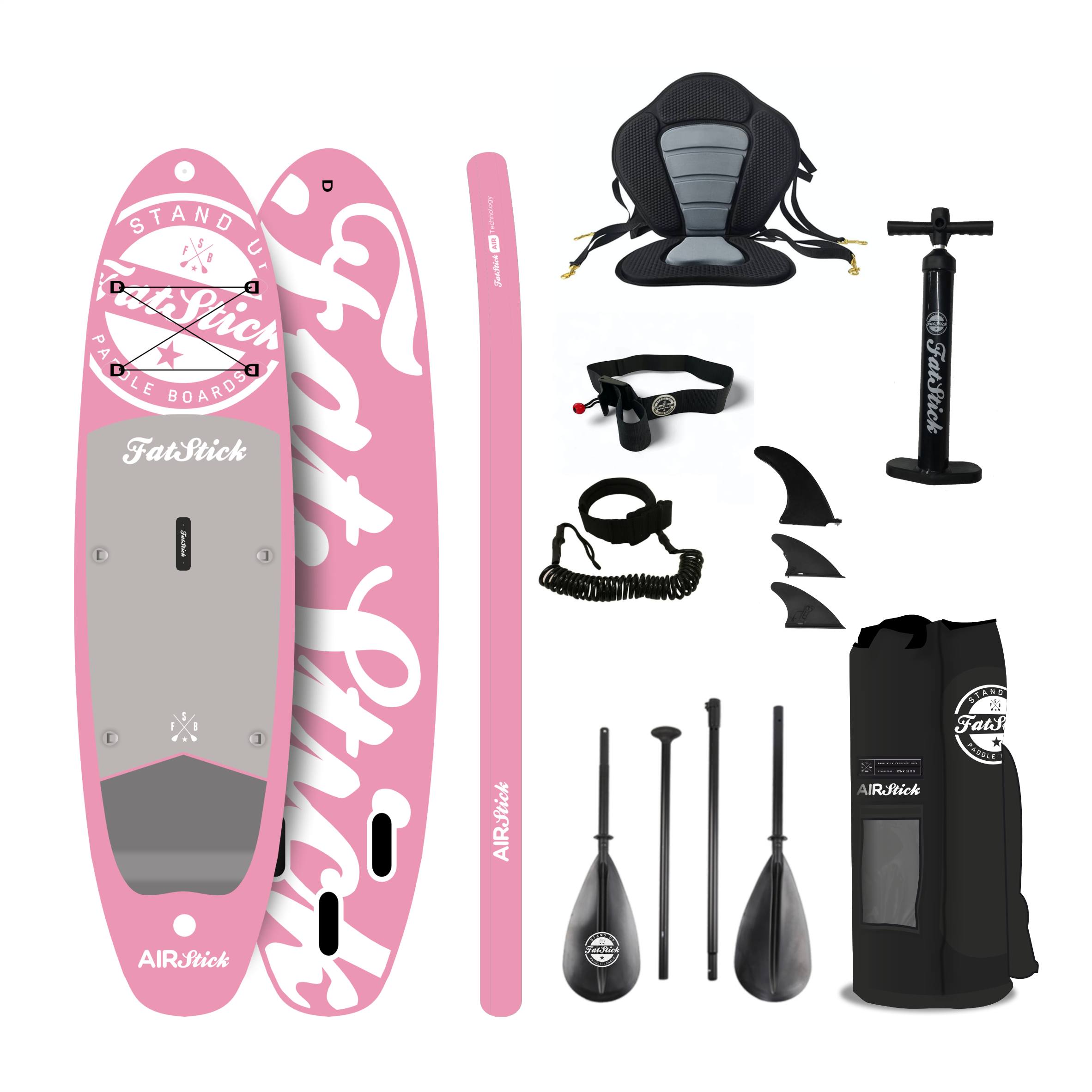 AirStick 10’6 Inflatable Paddleboard – Beginner SUP Package